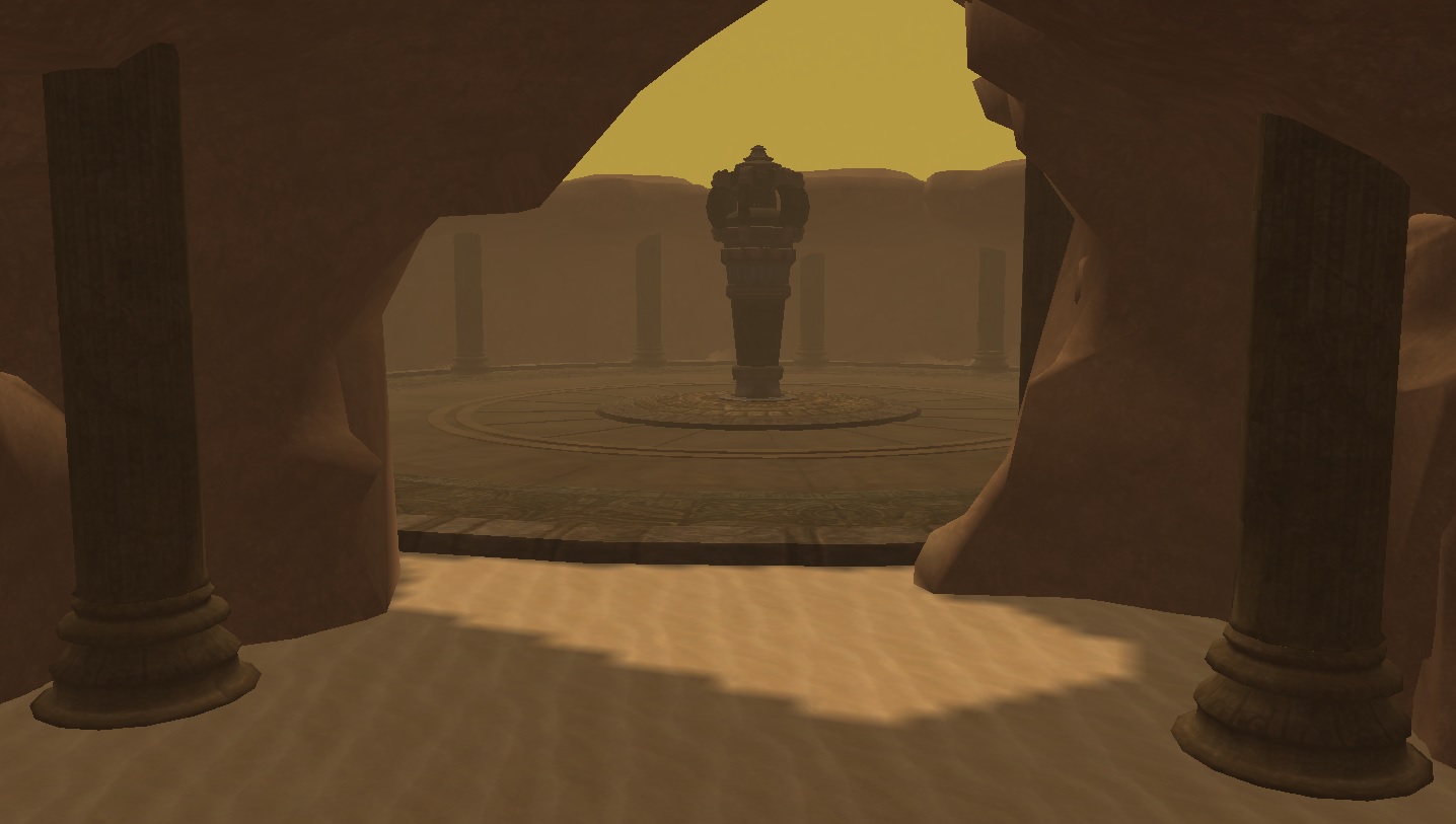 Image of the entrance of the Temple of Sand dungeon